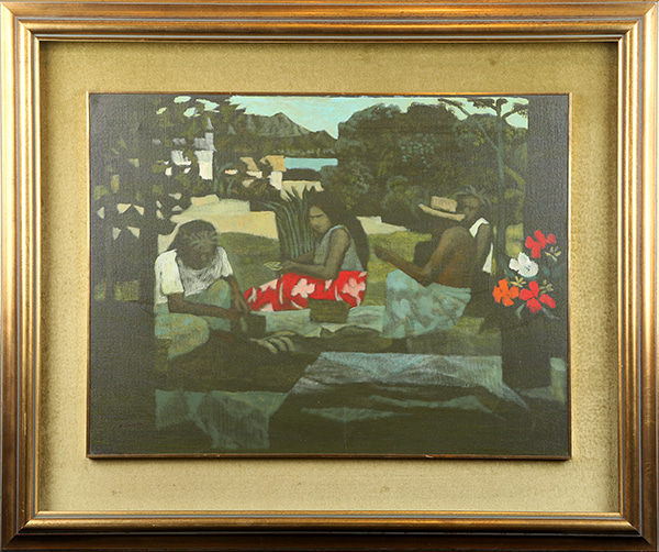 Seated Islanders by Ray Crooke | Lethbridge Gallery